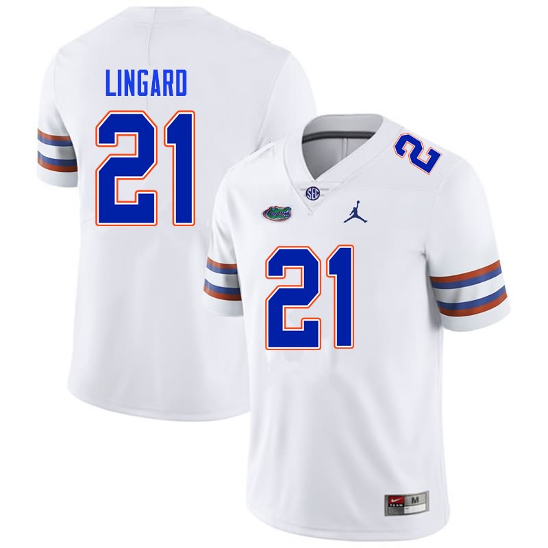 Men's NCAA Florida Gators Lorenzo Lingard #21 Stitched Authentic Nike White College Football Jersey QSU4465YR